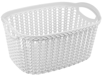 Кошик ажурний універсальний Efe Plastics "Косичка" (колір білий) 2,5л 24,5х18,5х12см