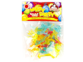Украшения для бокала - фигурки животных Помічниця "Happy party" 25шт