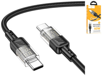 Кабель USB Hoco U129 60W Type-C to Type-C 1,2м Цвет Черный