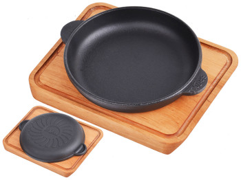 Сковорода чугунная с подставкой Brizoll HoReCa 18,8х15,5х4,8см Н1425-Д