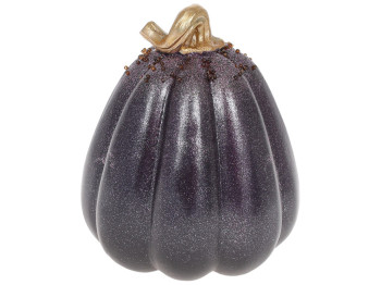 Декор Тыква с бисером, цвет - баклажан с золотом