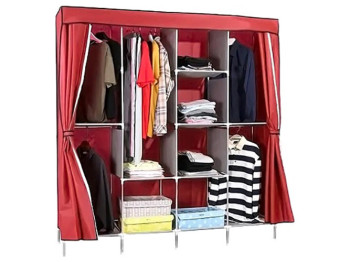 Шкаф тканевый раскладной для хранения вещей, 165x45x172см