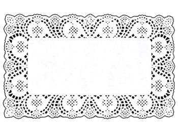 Салфетки бумажные ажурные кондитерские, прямоугольные, 19х26см (цена за упаковку 12шт)