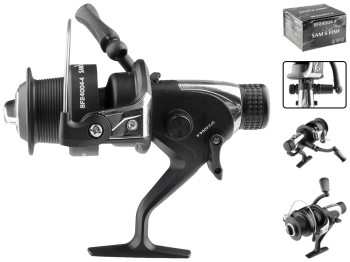 Катушка Sams Fish фрикцион задний и передний, с бейтраннером 3bb 4000 графитовая шпуля