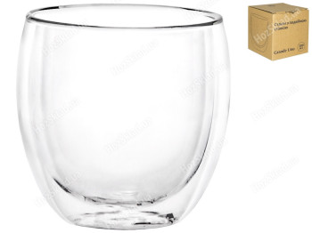 Склянка з подвійною стінкою Гранде Уно скляна 340мл