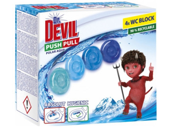 Гелевые шарики без корзины Dr.Devil WC Push Pull Gel Polar Aqua, 4шт х 20г