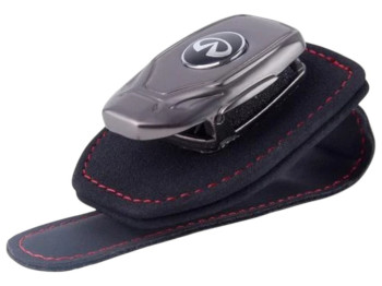 Тримач для окулярів та банківських карток Infiniti, шкіра, колір чорний