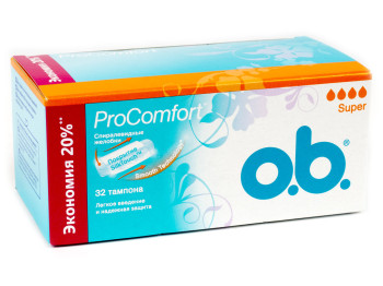 Тампоны O.b. ProComfort Super 4капли 32шт