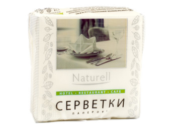 Салфетки "Naturell" белые однослойные 22x22см 40шт