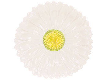 Тарелка керамическая Ромашка, D21см, цвет-белый