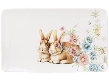 Блюдо Happy Rabbit, 25,5х15,4х1,5см