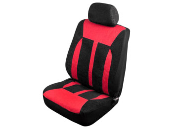 Набор чехлов VSC-38261V-6 "Velur" передний (цена за набор 6шт) черно-красный