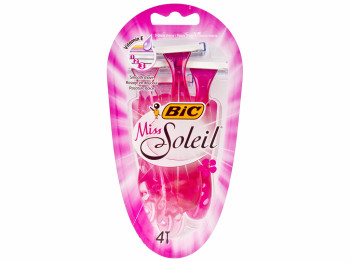 Станки Bic для бритья "Miss soleil" 3 лезвия (цена за набор 4шт)