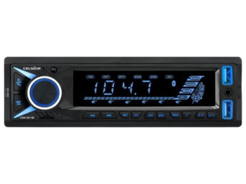 Автомагнітола Celsior CSW-2411M, MP3/SD/USB/FM, Bluetooth, підсвічування синє, колір чорний