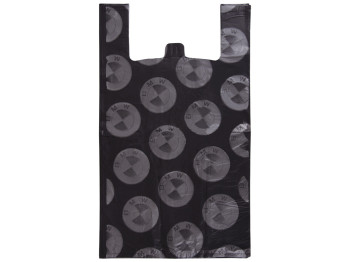 Кулек с ручками типа "майка" BMW черный 51мкм (50шт) 1300гр 44x75см