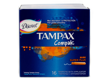 Тампоны Tampax Compak "Super Plus Duo" 16шт 4капли