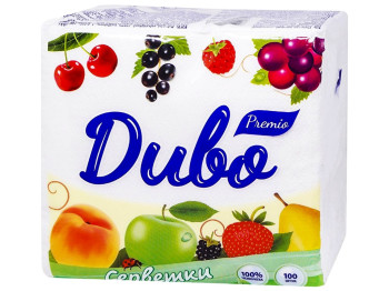 Салфетки бумажные Диво Premio, однослойные, 24x24см (цена за упаковку 100шт)