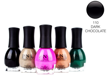 Лак для ногтей P.N.L №110 DARK CHOCOLATE 15мл