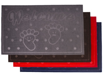 Килимок придверний Welcome smile 78х48 (кольори асорті)