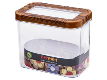 Контейнер Herevin Wood с прозрачной крышкой, 1,2л