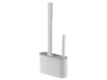 Туалетный ёршик с щеткой на подставке, 13x4,5x36см (цена за набор 2шт)