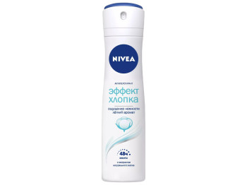 Дезодорант-антиперспірант Nivea "Ефект бавовни" 48г спрей 150мл