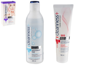 Набор косметический Cleanness+ "Soft" (мицеллярная вода 240мл+крем для рук 100мл)