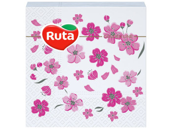 Салфетки Ruta Сакура 24х24см, 40шт, 2х слойные, с печатью