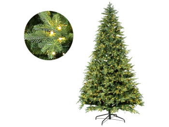 Елка искусственная Аврора, 335см, 7214 веток, 850 LED, свет - тёплый белый