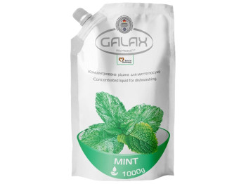 Концентрована рідина для миття посуду Galax, М'ята, 1л, дойпак