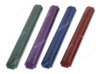 Тримач магнітний для ножів 38х5х1,5см (червоний, синій, зелений, фіолетовий)