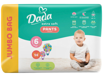 Трусики-підгузки Dada Extra Soft XL, розмір 6 (15+кг), 56шт