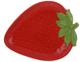 Тарілка Strawberry, 31х23,5х3,5см, колір-червоний