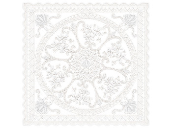 Салфетка сервировочная кружевная Lace Rosette, молочно-белая, 30×30 см