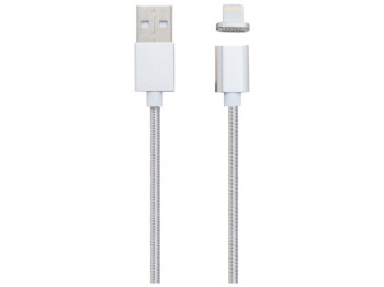 Кабель USB Magnetic Clip-On Lightning Цвет Стальной