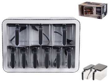 Набор для специй Violet House 0439 Spice Antr White (цена за набор 9шт) 8690069312743