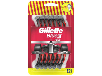 Одноразовые бритвы Gillette Blue 3 Plus, 12шт (цена за набор)