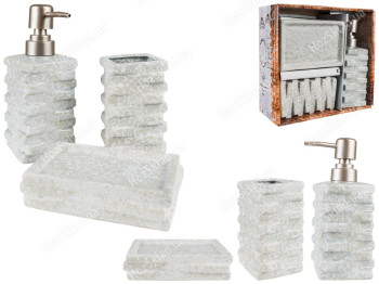 Набор аксессуаров для ванной комнаты керамический Атлантида (цена за набор 3 предмета)