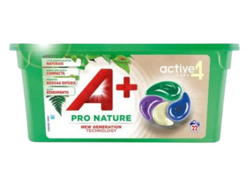 Капсулы для стирки A+ Pro Nature 4 в 1, 22 штуки