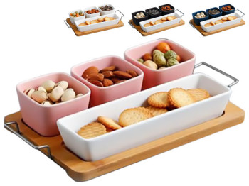 Менажницы на подставке 31,5х17см (цена за набор 5 предметов)