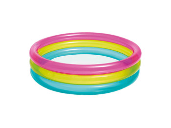 Басейн надувний Intex 57104 Веселка, вініл, круглий, 86×25см, 68л