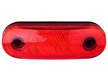 Повторювач габариту, овальний, 24 LED, 12/24V, червоний