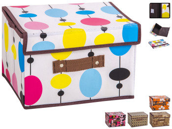 Ящик для игрушек и прочего ПВХ (ассорти - очень много расцветок) 26x20x16см