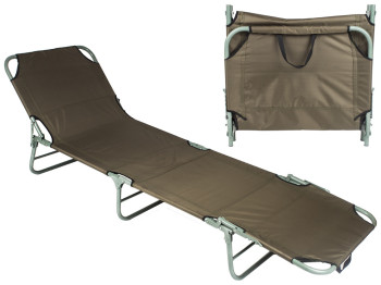 Раскладушка Конверт с двумя подголовниками, цвет - хакки. Размер 202,5х62х25,5см