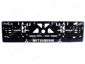 Рамка номера пластик "MITSUBISHI" с хром. рельефной надписью 74318