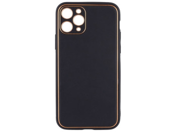 Чохол Leather Gold with Frame without Logo для iPhone 11 Pro Колір 1, Black
