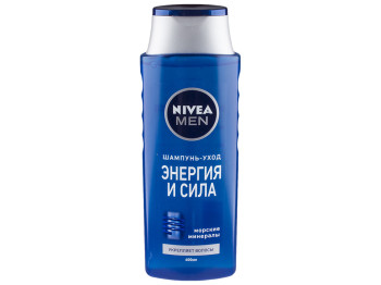 Шампунь-догляд Nivea men "Енергія і сила" для чоловіків, з морськими мінералами 400мл