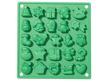 Форма силикон для конфет Новогодняя, 25 порций, 19x18x1,5см