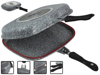 Сковорода-гриль двойная Ofenbach из литого алюминия, с антипригарным покрытием 32x7,5см 