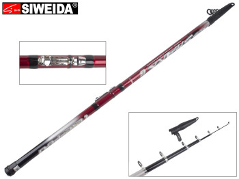 Вудка Siweida "Red Shark" композит, 7 кілець, 6-секційна 6м 5-25г